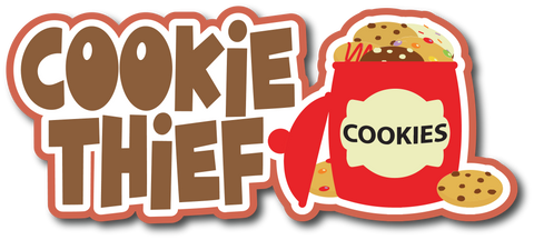 Cookie Thief - Scrapbook Page Title Die Cut