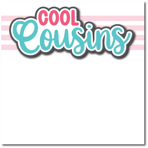 Cool Cousins - Printed Premade Scrapbook Page 12x12 Layout