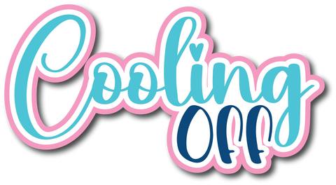 Cooling Off - Scrapbook Page Title Die Cut