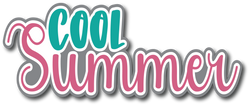 Cool Summer - Scrapbook Page Title Sticker
