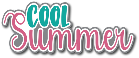 Cool Summer - Scrapbook Page Title Sticker