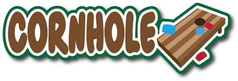 Cornhole - Scrapbook Page Title Die Cut