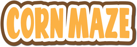 Corn Maze - Scrapbook Page Title Die Cut