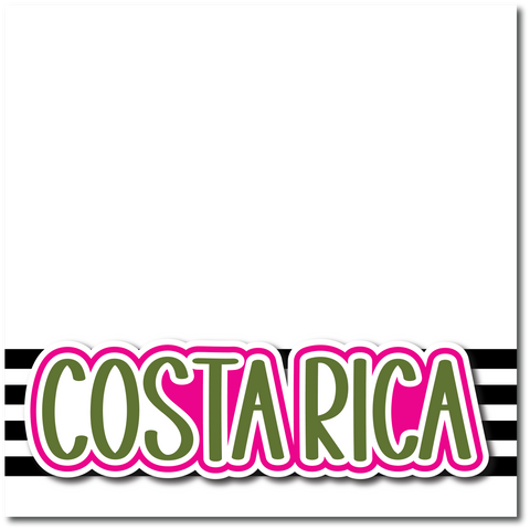 Costa Rica - Printed Premade Scrapbook Page 12x12 Layout