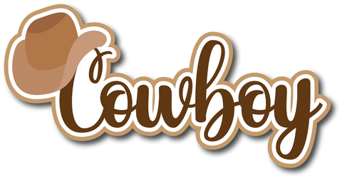 Cowboy - Scrapbook Page Title Die Cut