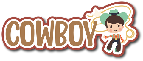 Cowboy - Scrapbook Page Title Die Cut