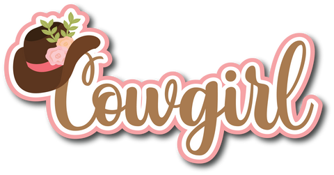 Cowgirl - Scrapbook Page Title Die Cut