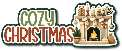 Cozy Christmas - Scrapbook Page Title Sticker