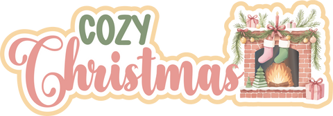 Cozy Christmas - Scrapbook Page Title Die Cut