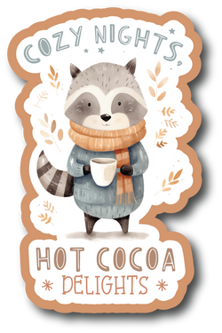 Cozy Nights Hot Cocoa Delights - Scrapbook Page Title Die Cut