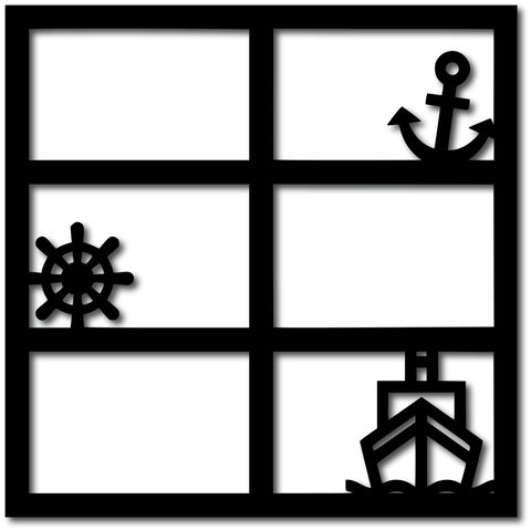 Cruise - 6 Frames - Scrapbook Overlay - Digital Cut File - SVG - INSTANT DOWNLOAD