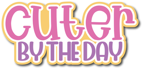 Cuter by the Day - Scrapbook Page Title Sticker