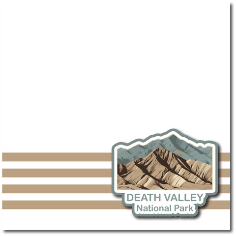 Death Valley National Park - Printed Premade Scrapbook Page 12x12 Layout