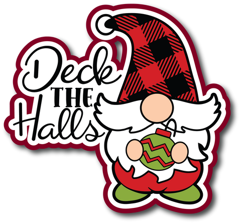 Deck the Halls - Scrapbook Page Title Die Cut
