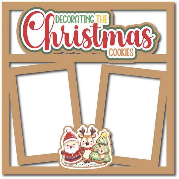 Decorating the Christmas Cookies - 2 Frames - Scrapbook Page Layered Overlay Kit