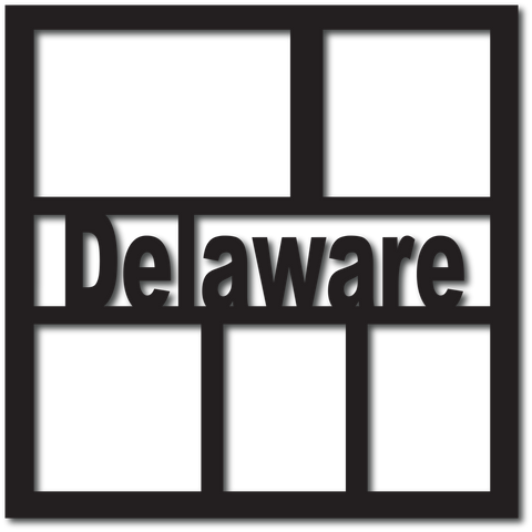 Delaware - 5 Frames - Scrapbook Overlay - Digital Cut File - SVG - INSTANT DOWNLOAD