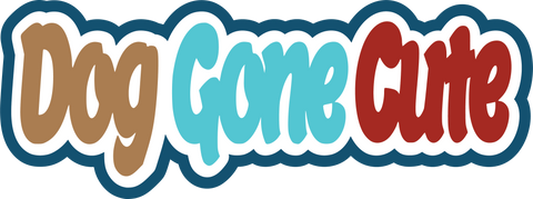 Dog Gone Cute - Scrapbook Page Title Sticker