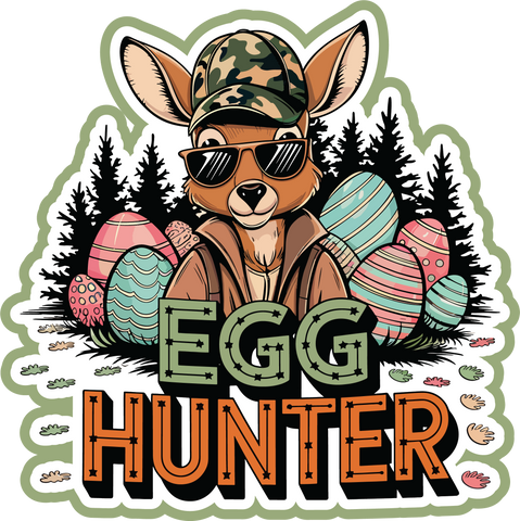 Egg Hunter - Easter - Scrapbook Page Title Die Cut