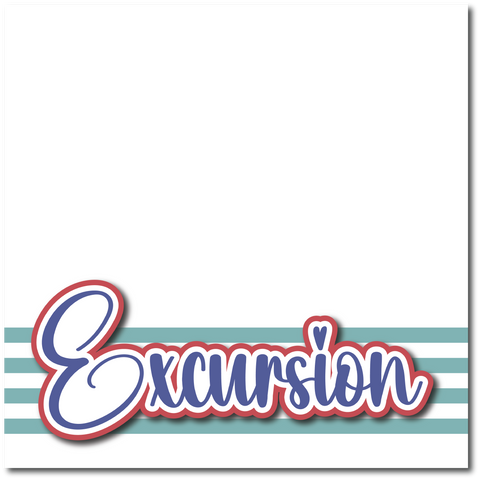 Excursion - Printed Premade Scrapbook Page 12x12 Layout