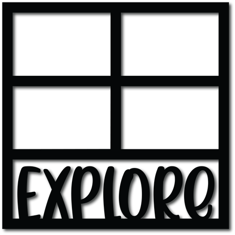 Explore - Scrapbook Overlay - Digital Cut File - SVG - INSTANT DOWNLOAD