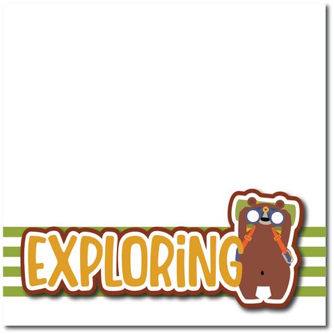 Exploring - Printed Premade Scrapbook Page 12x12 Layout