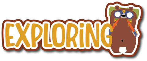 Exploring - Scrapbook Page Title Die Cut