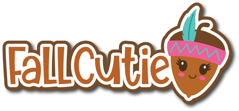 Fall Cutie - Scrapbook Page Title Sticker