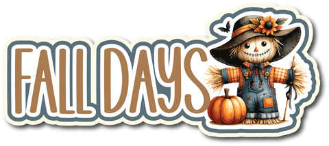 Fall Days - Scrapbook Page Title Die Cut