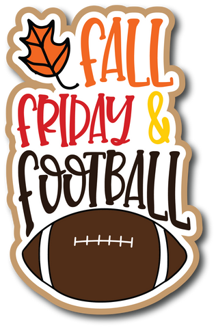 Fall Friday & Football - Scrapbook Page Title Sticker