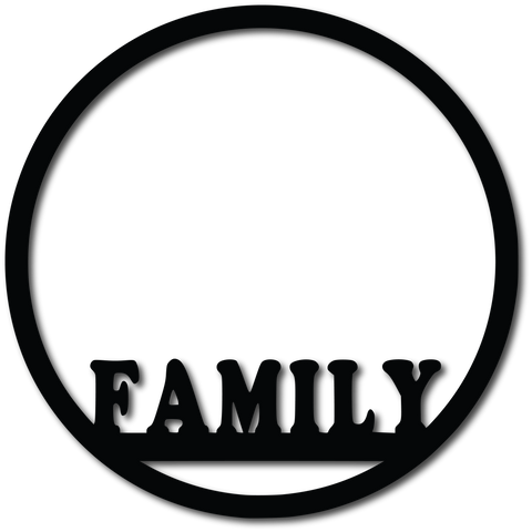Family - Circle - Scrapbook Overlay - Digital Cut File - SVG - INSTANT DOWNLOAD