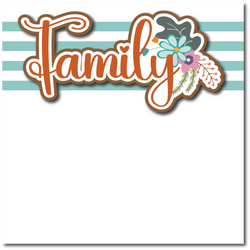 Family - Printed Premade Scrapbook Page 12x12 Layout