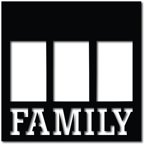 Family - 3 Frames - Scrapbook Overlay - Digital Cut File - SVG - INSTANT DOWNLOAD