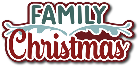 Family Christmas - Scrapbook Page Title Die Cut