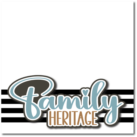 Family Heritage - Printed Premade Scrapbook Page 12x12 Layout