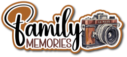 Family Memories - Scrapbook Page Title Die Cut
