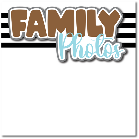 Family Photos - Printed Premade Scrapbook Page 12x12 Layout