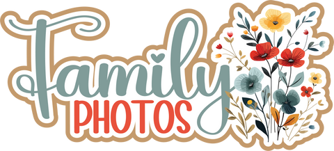 Family Photos - Scrapbook Page Title Die Cut