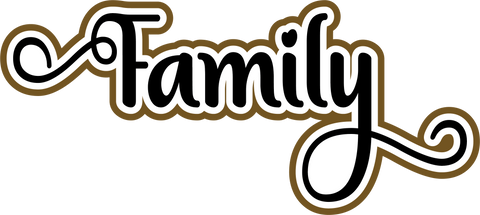 Family - Scrapbook Page Title Die Cut