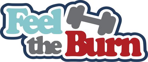 Feel the Burn - Scrapbook Page Title Sticker
