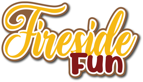 Fireside Fun - Scrapbook Page Title Die Cut