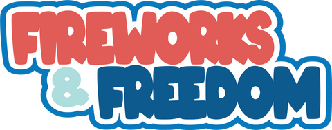 Freedom & Fireworks - Scrapbook Page Title Sticker