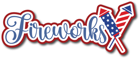 Fireworks - Scrapbook Page Title Sticker