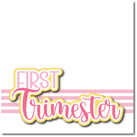 First Trimester - Printed Premade Scrapbook Page 12x12 Layout