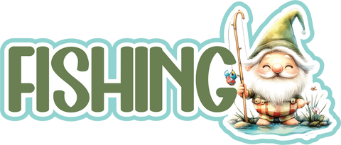 Fishing - Scrapbook Page Title Sticker