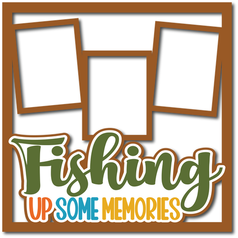 Fishing Up Some Memories - 3 Frames - Layered Overlay - Digital Cut File - SVG - INSTANT DOWNLOAD