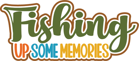 Fishing Up Some Memories - Scrapbook Page Title Die Cut