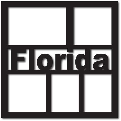 Florida - 5 Frames - Scrapbook Overlay - Digital Cut File - SVG - INSTANT DOWNLOAD