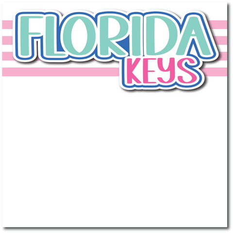 Florida Keys - Printed Premade Scrapbook Page 12x12 Layout