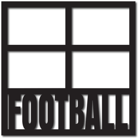 Football - 4 Frames - Scrapbook Overlay - Digital Cut File - SVG - INSTANT DOWNLOAD