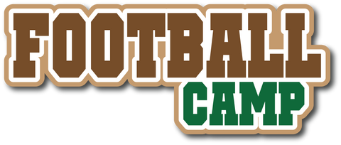 Football Camp - Scrapbook Page Title Die Cut